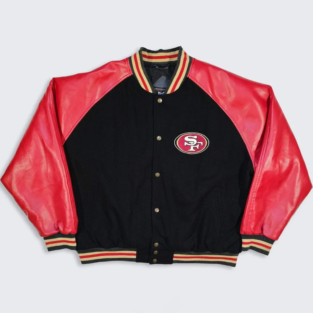 San Francisco 49ers Vintage 90s Game Day Varsity Jacket
